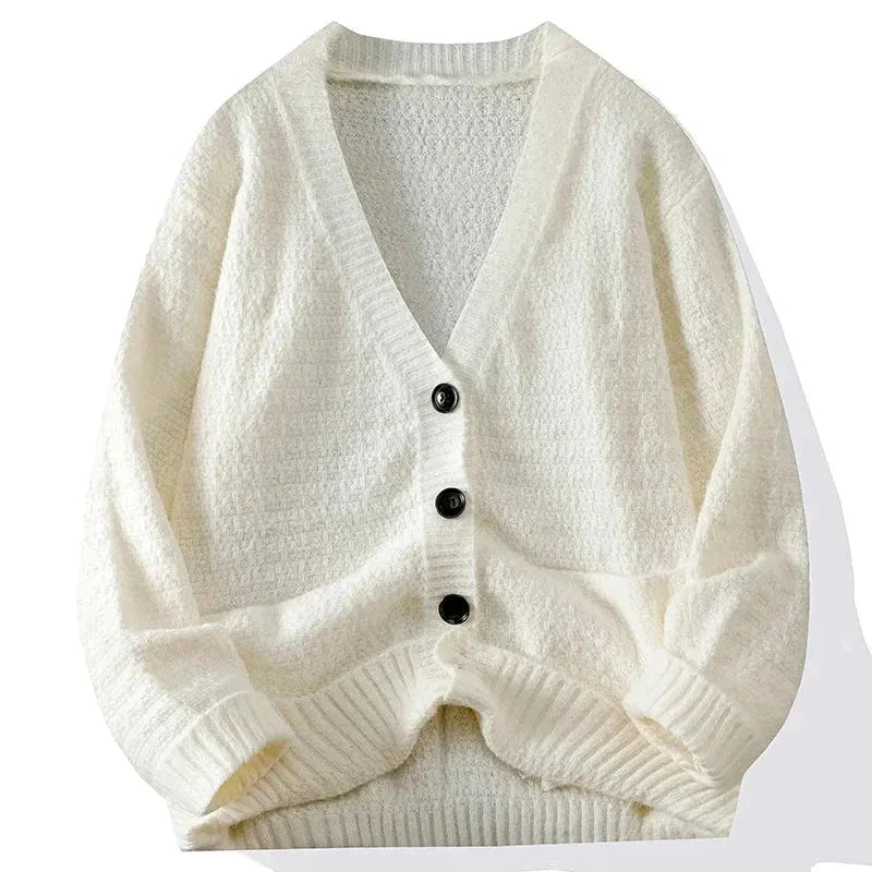 Cardigan Classique Maddox En Maille Douce Avec Col En V Profond Et Boutons Contrastants