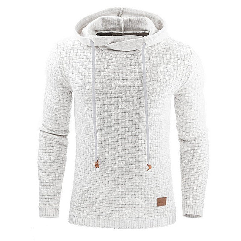 Sweat À Capuche Homme Slim Fit En Maille Gaufre Avec Poignets Côtes Décontracté Par Amawinc
