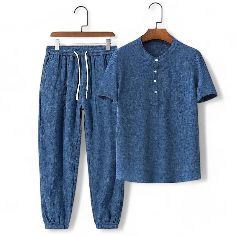 Amawinc Ensemble Deux Pièces Loungewear Respirant Avec Tee Décontracté Et Pantalon Jogger À Taille À Cordon