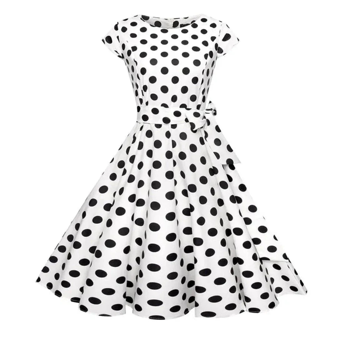 Robe Mandy Vintage Années 50 Style Swing Ajustée Et Évasée Pour Réceptions Jardin Et Sorties Été