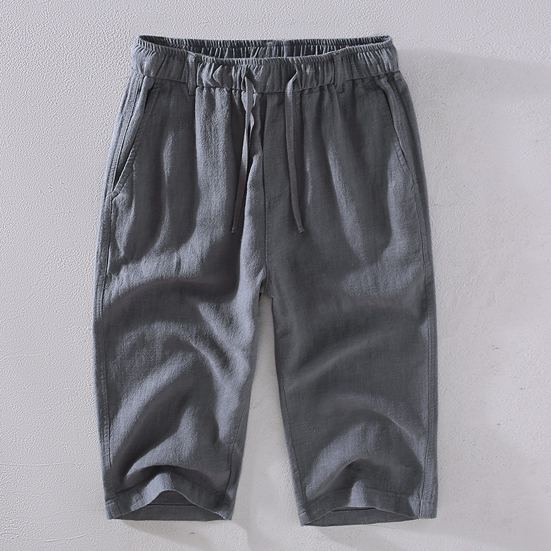 Maravina Shorts En Mélange Lin-Coton Décontractés À Cordon Ajustable Longueur Genou