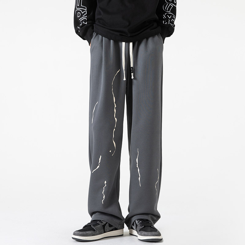 Marcello Avant Garde Pantalon Jogger Décontracté Avec Cordon De Serrage Et Imprimé Gouttes De Peinture