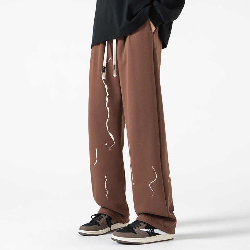 Marcello Avant Garde Pantalon Jogger Décontracté Avec Cordon De Serrage Et Imprimé Gouttes De Peinture