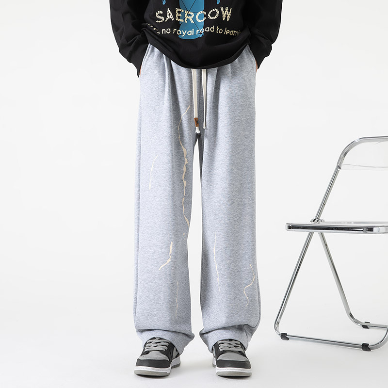 Marcello Avant Garde Pantalon Jogger Décontracté Avec Cordon De Serrage Et Imprimé Gouttes De Peinture