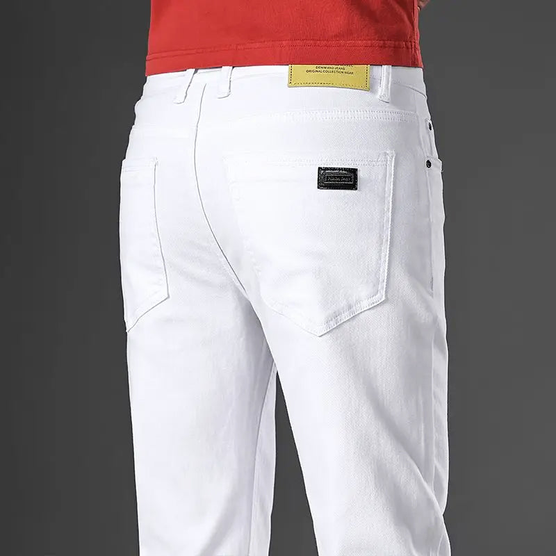 Amawinc Pantalon Homme Coupe Fuselée en Coton Mélangé Avec Cinq Poches Allure Nordisk Flair Tailorisée