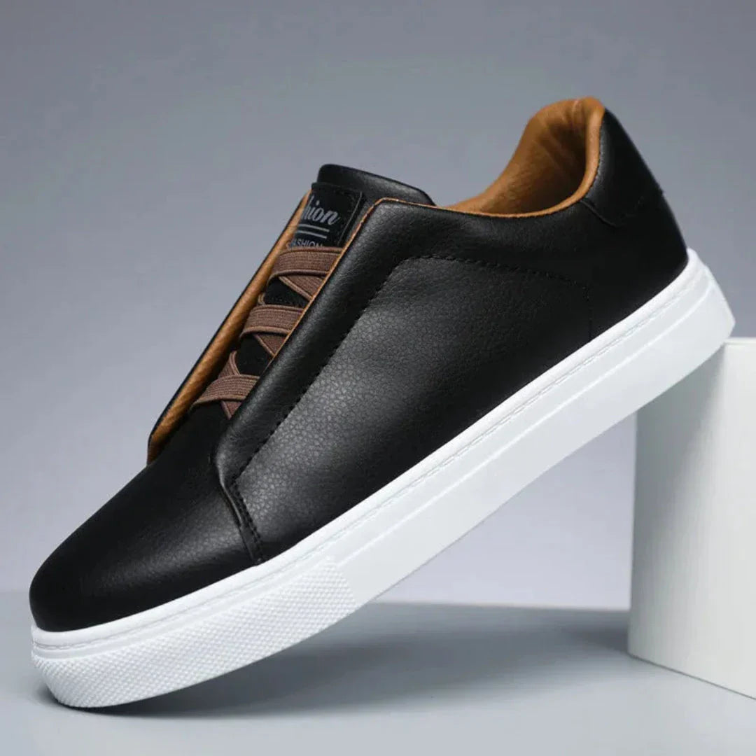 Marco Luxe Sneakers Pour Homme En Cuir Synthétique Premium Design Minimaliste Confort Tout Au Long De La Journée