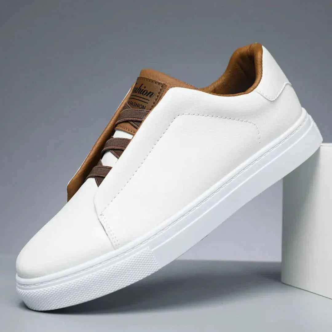 Marco Luxe Sneakers Pour Homme En Cuir Synthétique Premium Design Minimaliste Confort Tout Au Long De La Journée