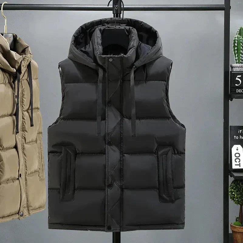 Marco Gilet Matelassé Avec Capuche Ajustable Et Isolation Légère Pour L Hiver Et La Superposition Quotidienne