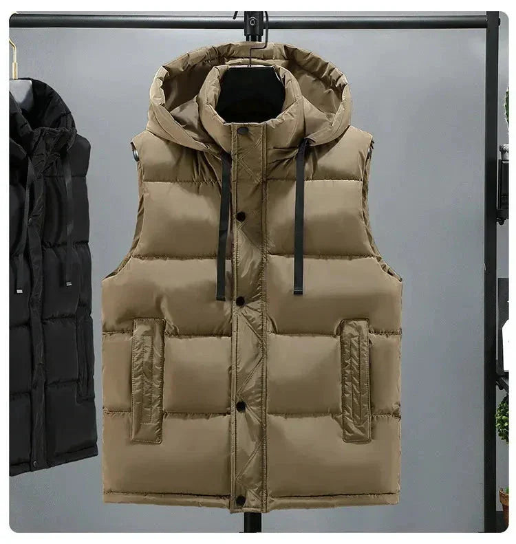 Marco Gilet Matelassé Avec Capuche Ajustable Et Isolation Légère Pour L Hiver Et La Superposition Quotidienne