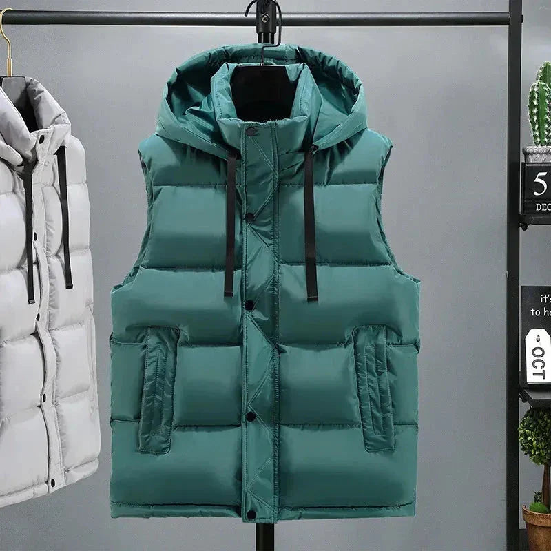 Marco Gilet Matelassé Avec Capuche Ajustable Et Isolation Légère Pour L Hiver Et La Superposition Quotidienne