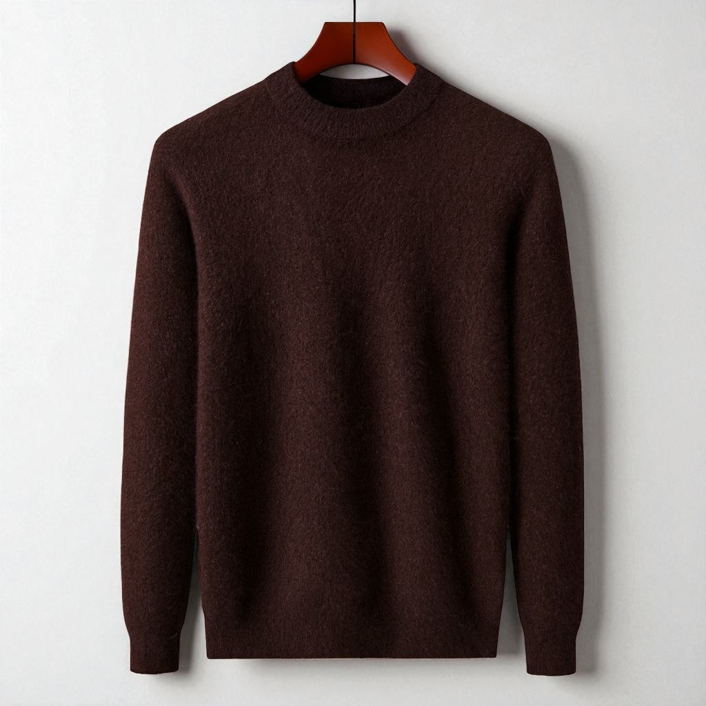 Marcon Cachemire Mongolien À 100 Pour Cent Pull Col Rond Italien Haut De Gamme Luxe