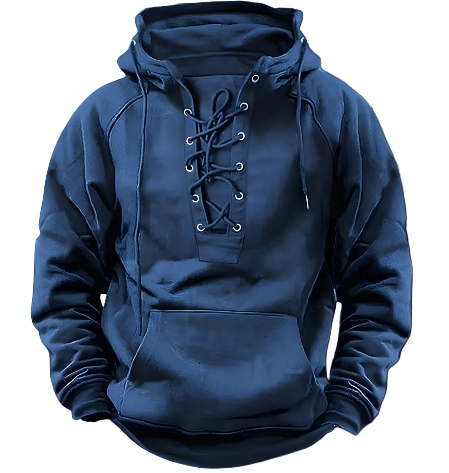 Pull À Capuche En Maille Pour Homme Avec Laçage Avant Décontracté Pour Superposition Et Utilisation Quotidienne