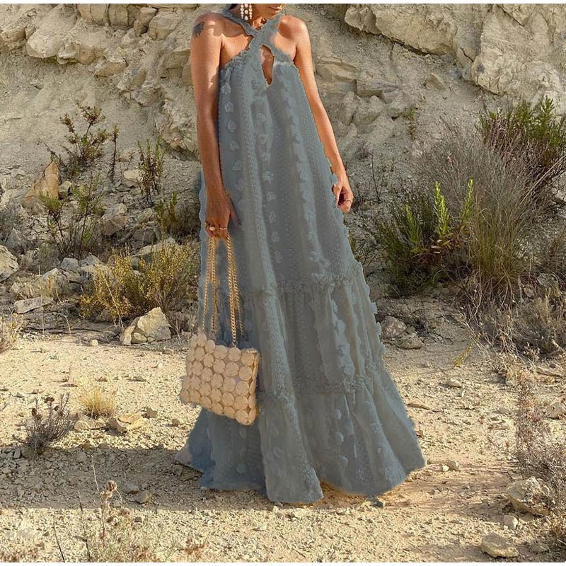 Robe Longue Solara Tiered Maxi Légère Et Aérienne Pour Jours D'Été Ensoleillés Et Confortable