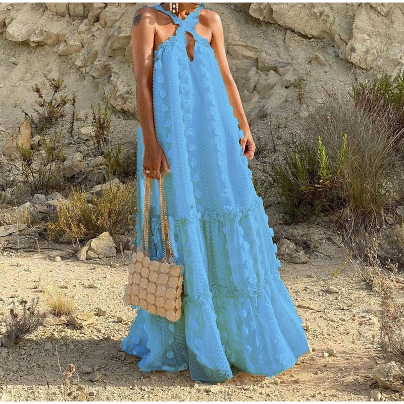 Robe Longue Solara Tiered Maxi Légère Et Aérienne Pour Jours D'Été Ensoleillés Et Confortable