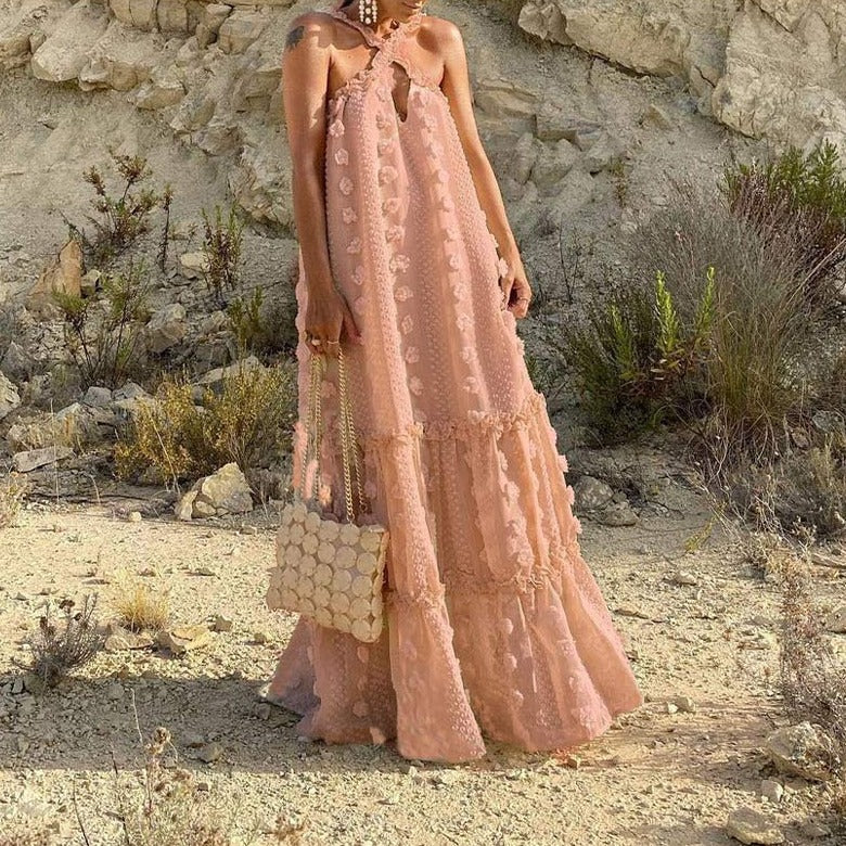 Robe Longue Solara Tiered Maxi Légère Et Aérienne Pour Jours D'Été Ensoleillés Et Confortable