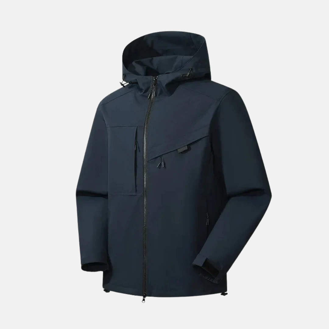 Veste À Capuche Résistante Aux Intempéries Pour Homme Amawinc Coupe Décontractée Avec Poches Zippées Et Ourlet Réglable