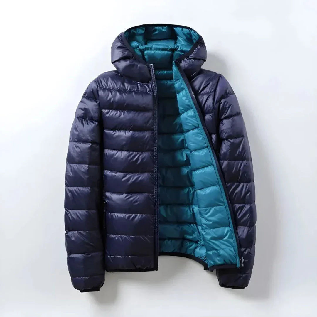 Mariss Manteau Doudoune En Duvet D'Oie Léger Ultra Chaud Intérieur Colorblock Bicolore Résistant Au Vent