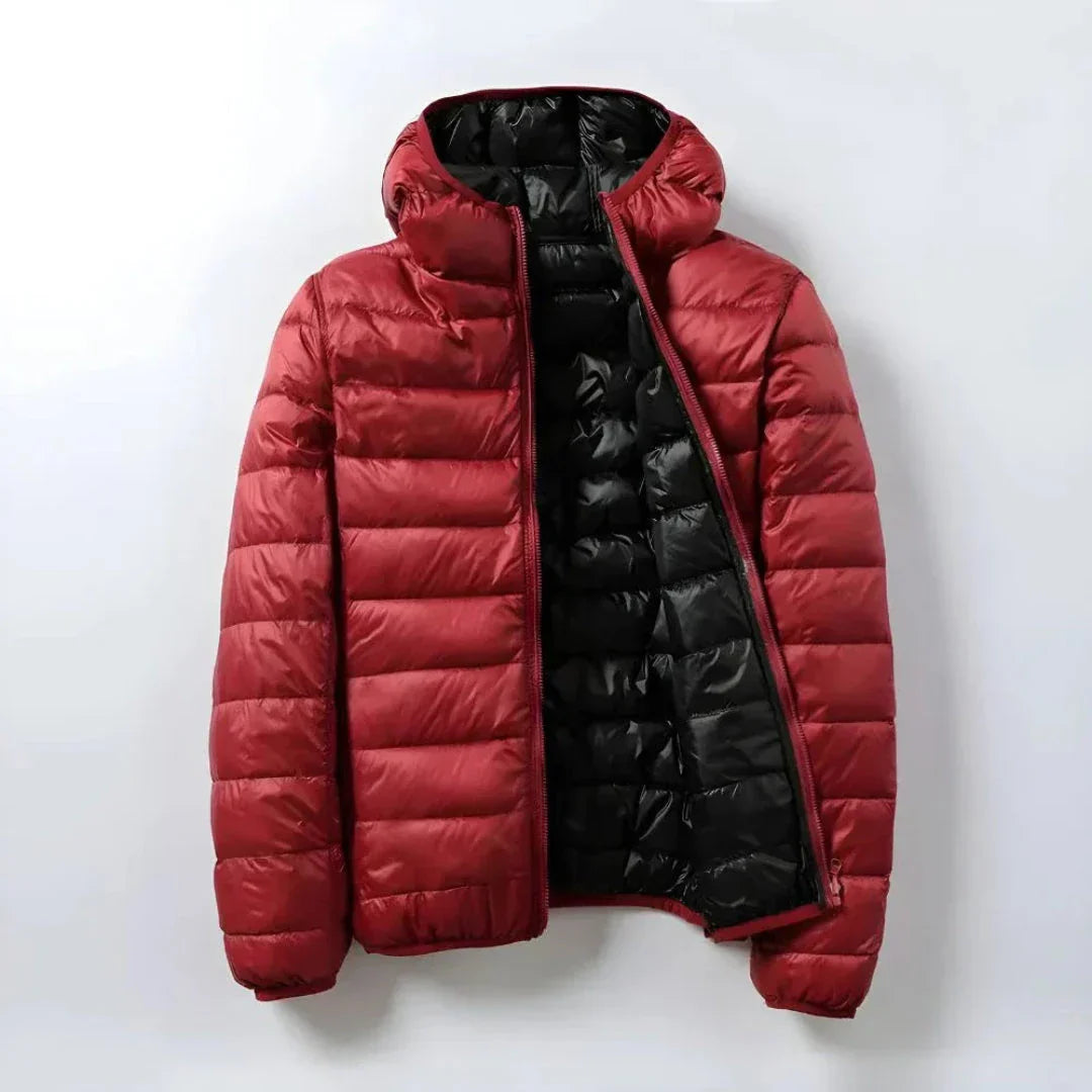 Mariss Manteau Doudoune En Duvet D'Oie Léger Ultra Chaud Intérieur Colorblock Bicolore Résistant Au Vent