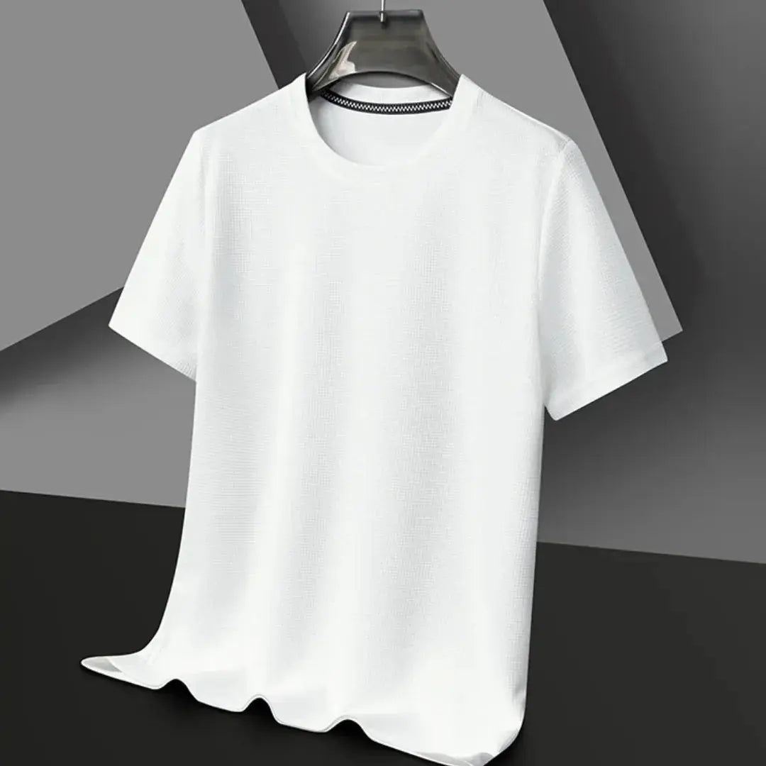 Massimo T Shirt Homme Texturé Avec Motifs Linéaires En Relief Pour Style Décontracté Et Élégant Polyvalent