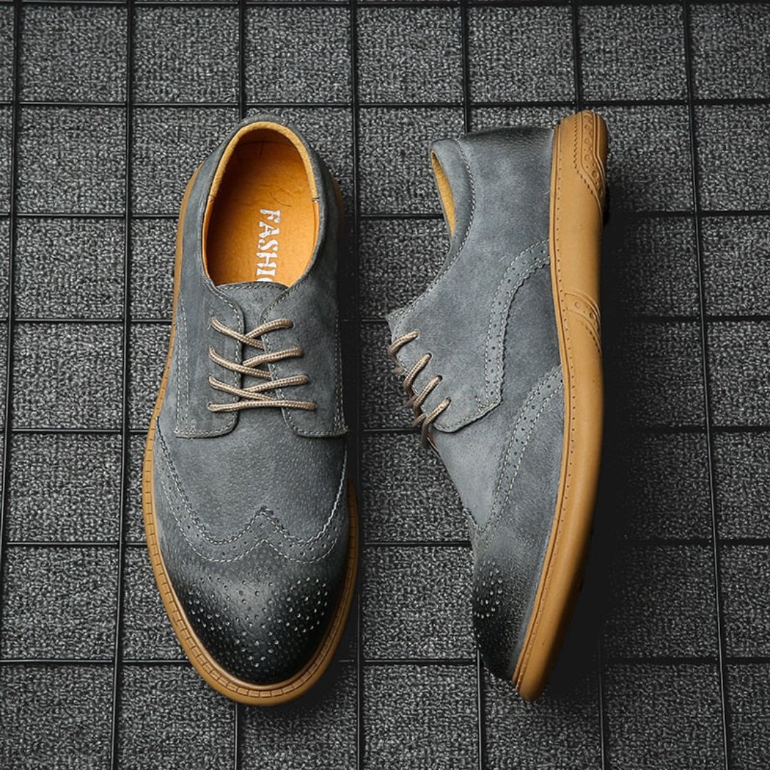 Chaussures Oxford En Daim Matteo Classic Pour Homme Avec Semelle Absorbante Et Lacets Design Polyvalence Smart Casual