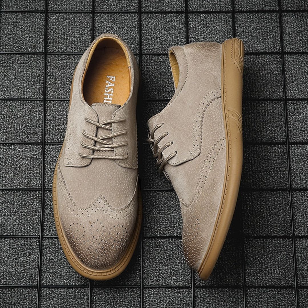 Chaussures Oxford En Daim Matteo Classic Pour Homme Avec Semelle Absorbante Et Lacets Design Polyvalence Smart Casual
