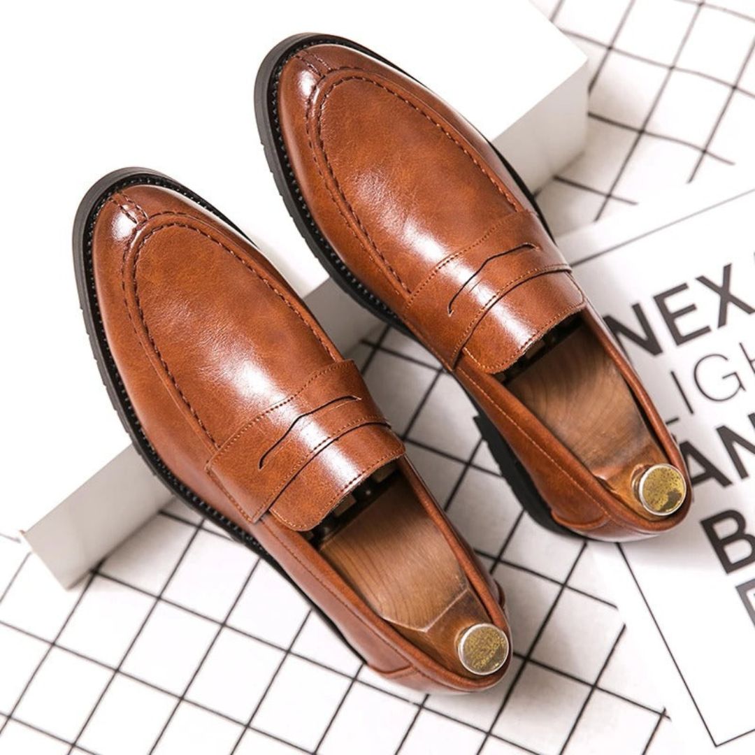 Mocassins Penny En Cuir Maximilian Pour Homme Confortables Semelle Légère Et Élégants