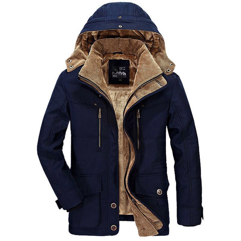 Amawinc Veste Polaire Homme Rembourrée Avec Capuche Amovible Et Poches Profondes Pour Un Extérieur Durable