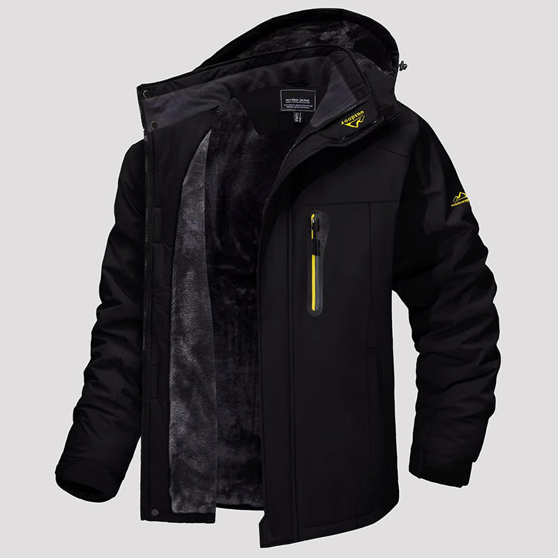 Amawinc Veste Imperméable Camouflage Homme Avec Doublure Polaire Capuche Détachable Manteau D'hiver Extérieur