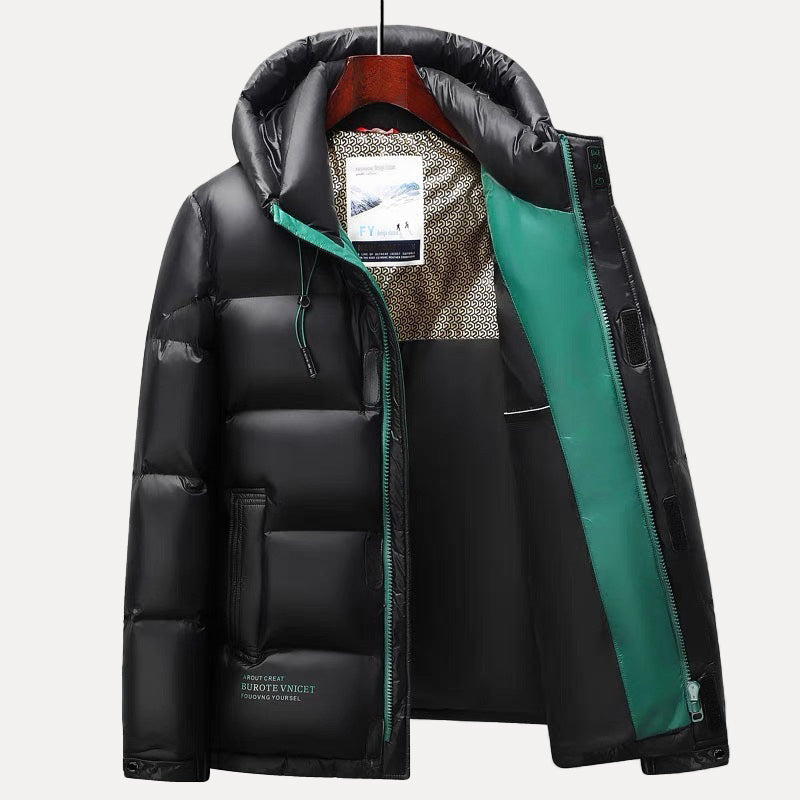 Amawinc Doudoune Homme Résistante Aux Intempéries Avec Duvet D'oie Blanc Pour Temps Froids et Humides