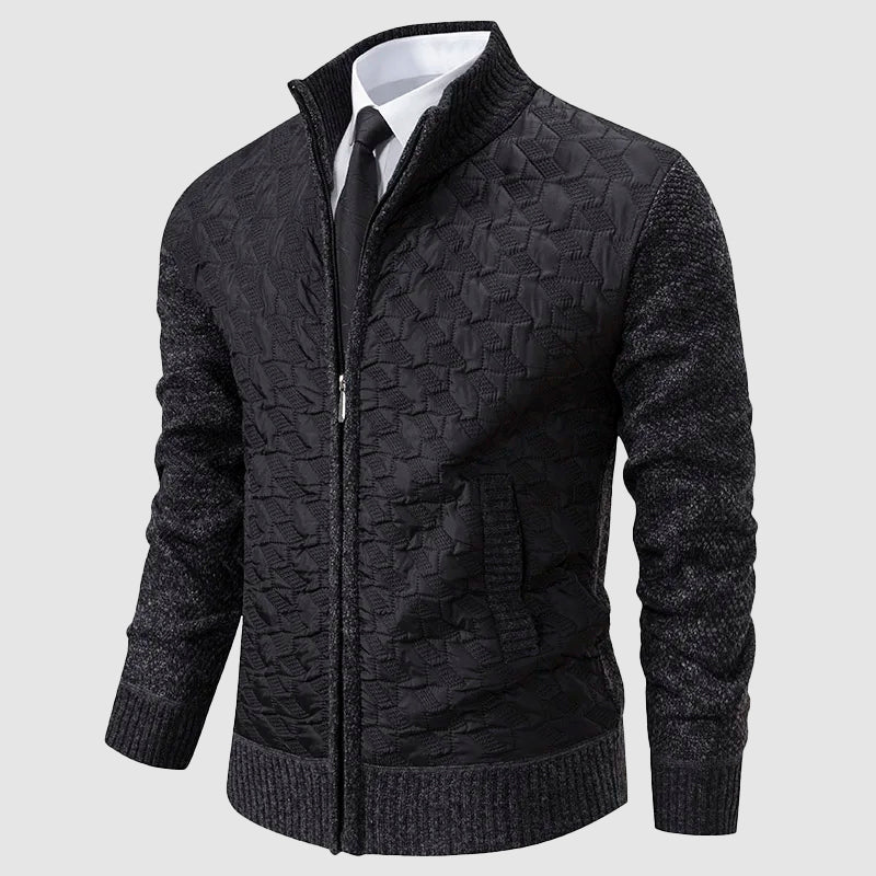 Veste Matelassée En Maille Pour Homme Amawinc Col Montant Fermeture Éclair Devant Pour Temps Frais