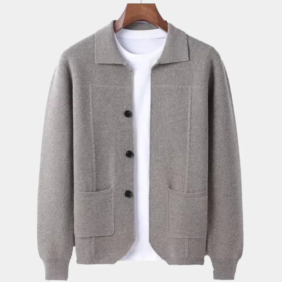 Surchemise Cardigan En Laine Pour Homme Boutonné Silhouette Structurée Et Tricot Doux Pour Superposition Quotidienne