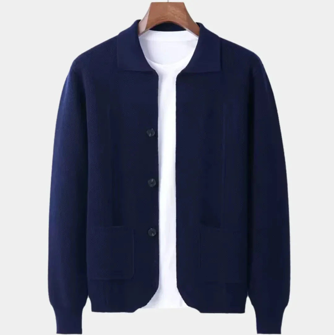 Surchemise Cardigan En Laine Pour Homme Boutonné Silhouette Structurée Et Tricot Doux Pour Superposition Quotidienne