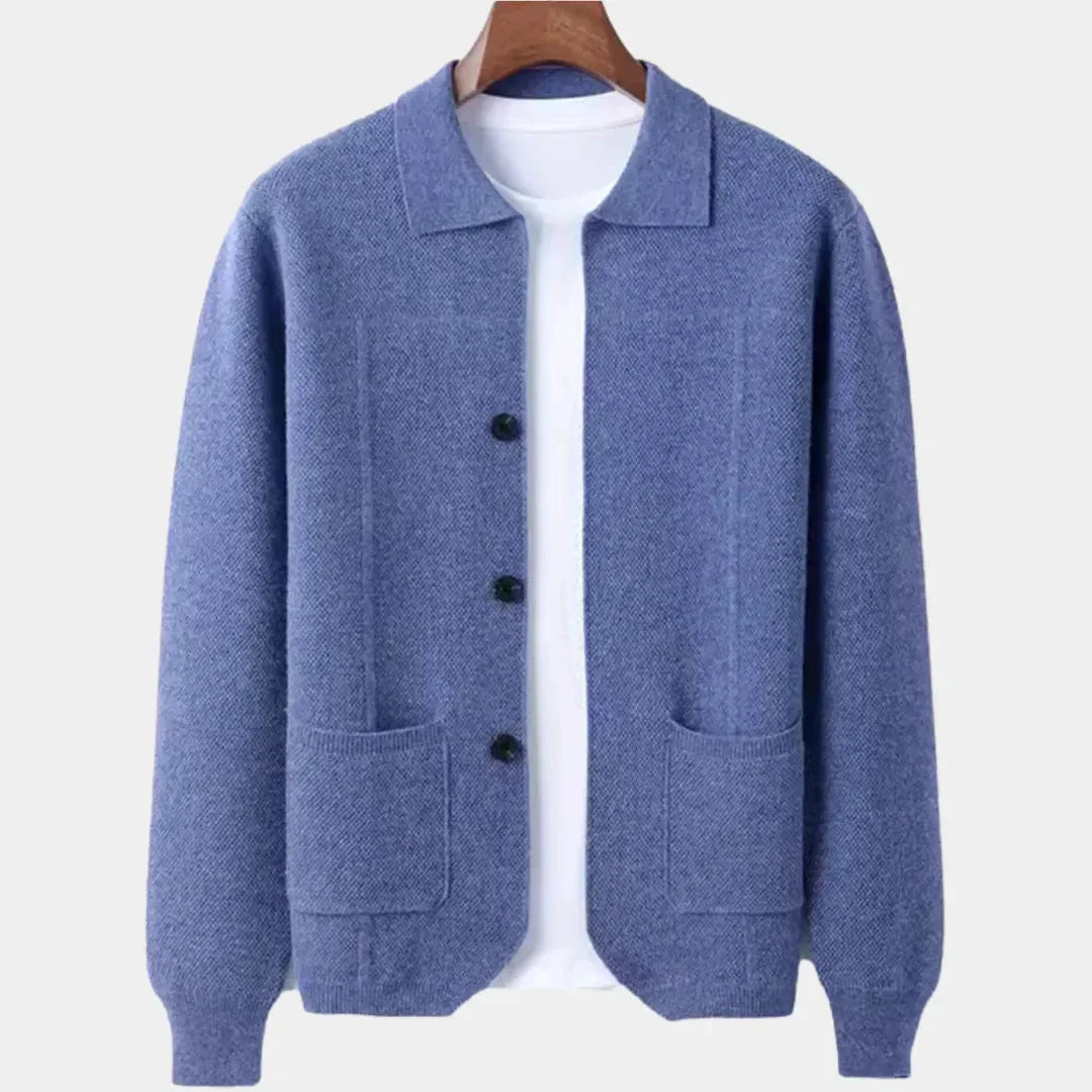 Surchemise Cardigan En Laine Pour Homme Boutonné Silhouette Structurée Et Tricot Doux Pour Superposition Quotidienne