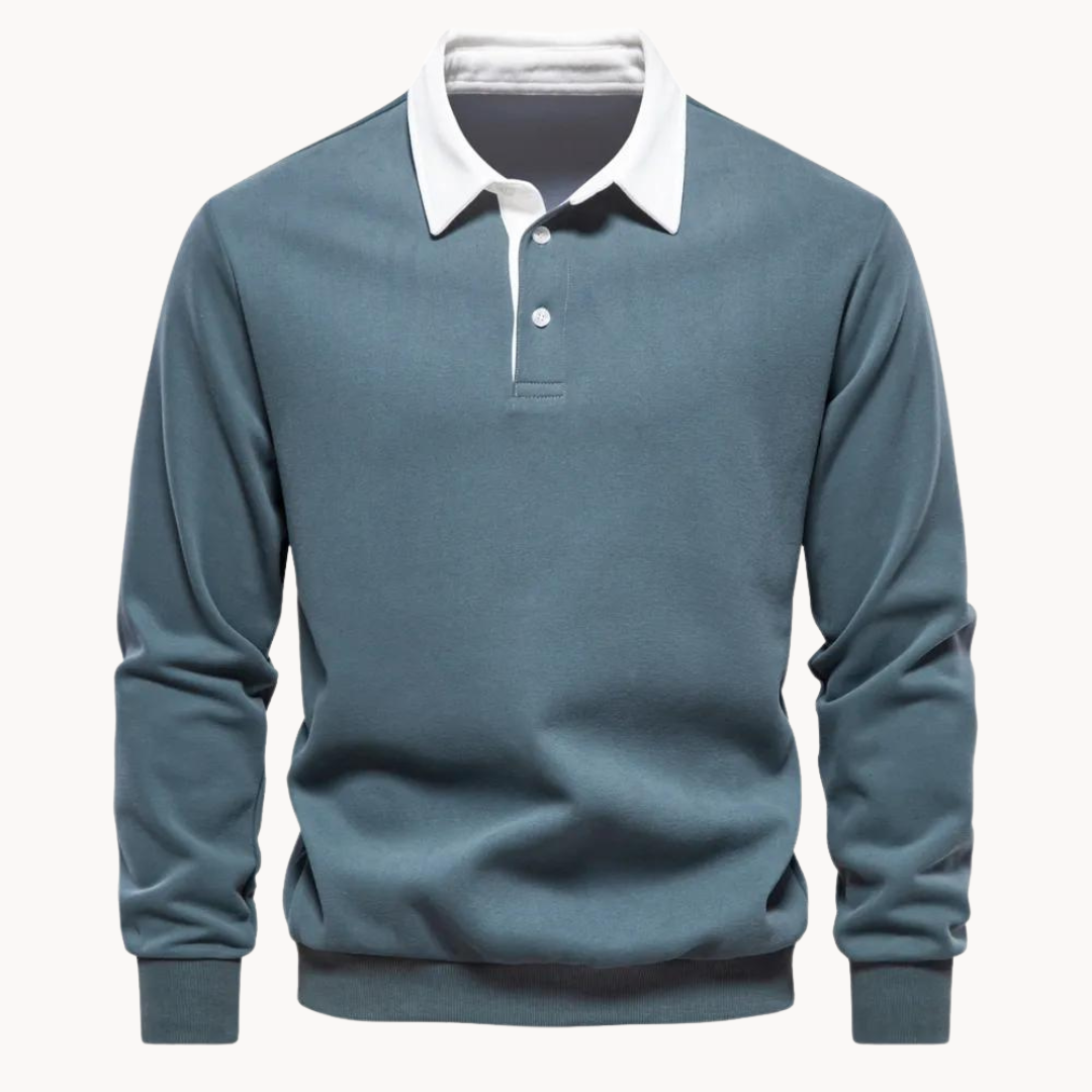 Pull En Maille DHiver Style Polo Pour Homme Avec Col Classique Manche Longue Confort Quotidien Amawinc Julian