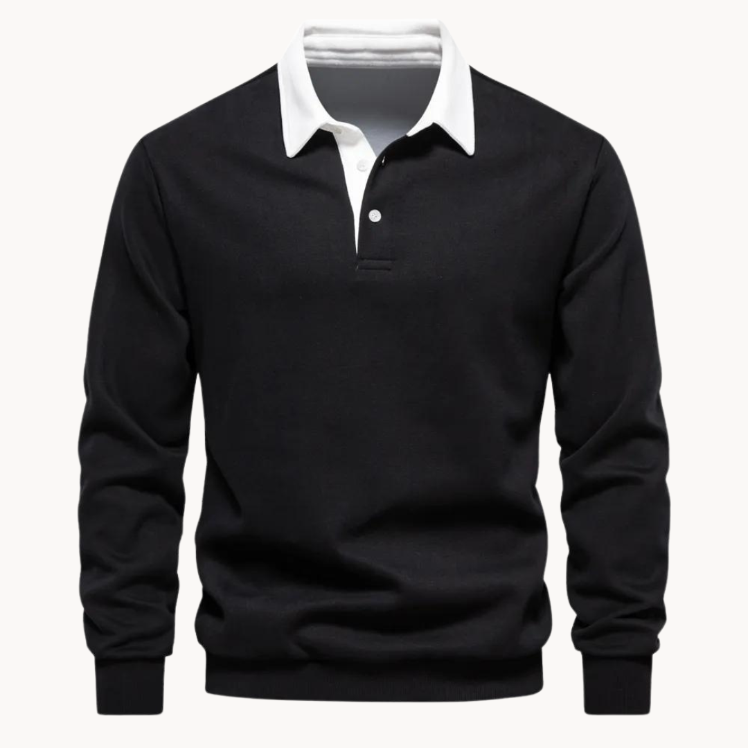 Pull En Maille DHiver Style Polo Pour Homme Avec Col Classique Manche Longue Confort Quotidien Amawinc Julian
