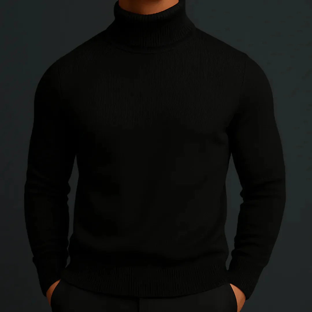 Pull En Laine Mérinos Pour Homme Col Roulé Coupe Slim Tricot Respirant Et Silhouette Raffinée