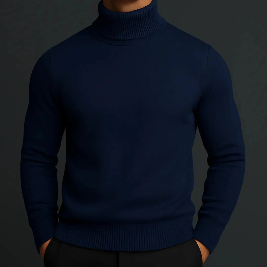 Pull En Laine Mérinos Pour Homme Col Roulé Coupe Slim Tricot Respirant Et Silhouette Raffinée