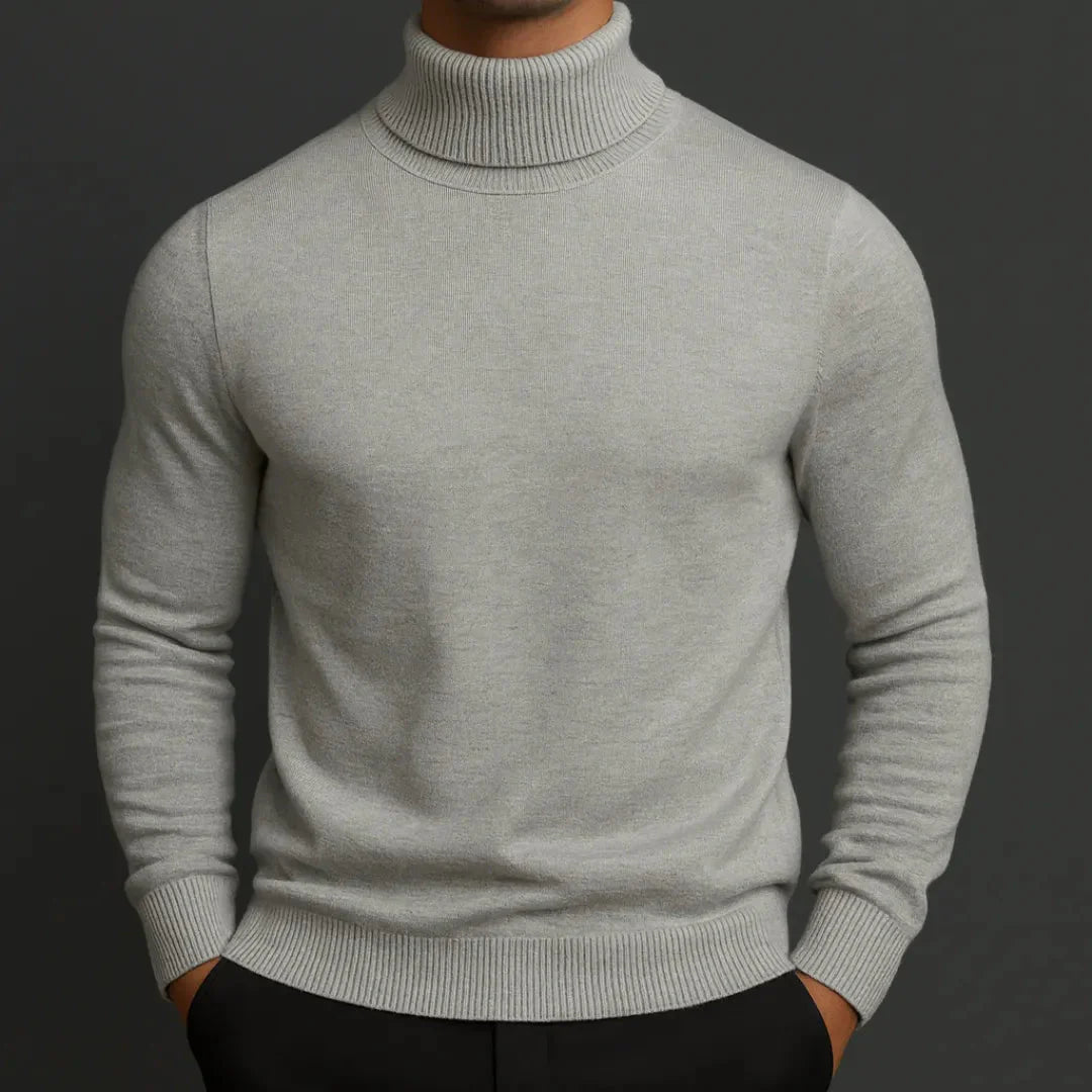 Pull En Laine Mérinos Pour Homme Col Roulé Coupe Slim Tricot Respirant Et Silhouette Raffinée