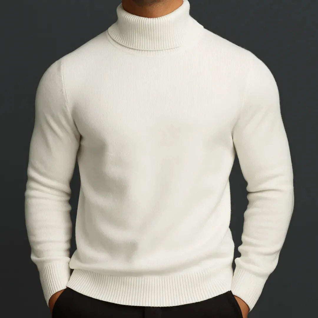 Pull En Laine Mérinos Pour Homme Col Roulé Coupe Slim Tricot Respirant Et Silhouette Raffinée