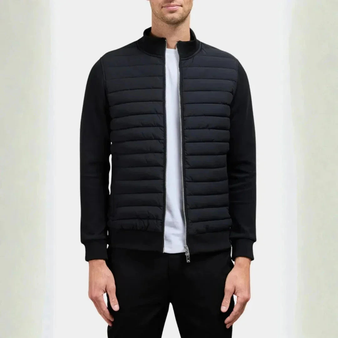 Waylynn Veste Hybride Matelassée Pour Homme Avec Avant Rembourré Léger Col Montant Et Manches Douces Pour Mouvement