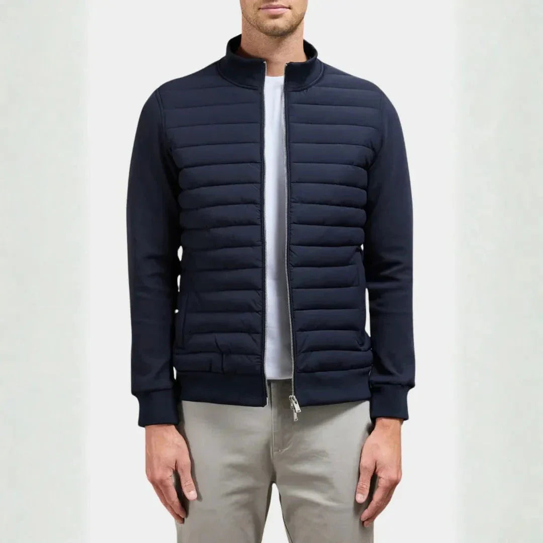 Waylynn Veste Hybride Matelassée Pour Homme Avec Avant Rembourré Léger Col Montant Et Manches Douces Pour Mouvement