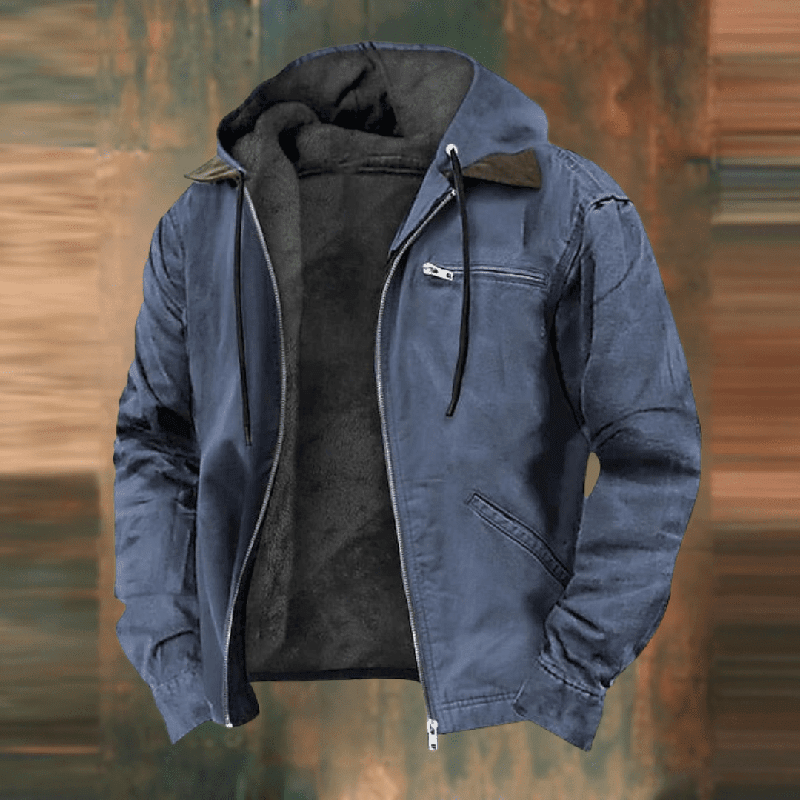 Veste À Capuche Zippée Décontractée Pour Homme Amawinc Nathan Avec Doublure Polaire Confortable Et Coupe Moderne
