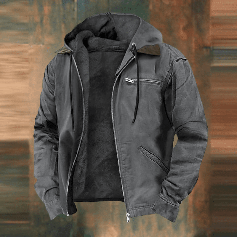 Veste À Capuche Zippée Décontractée Pour Homme Amawinc Nathan Avec Doublure Polaire Confortable Et Coupe Moderne