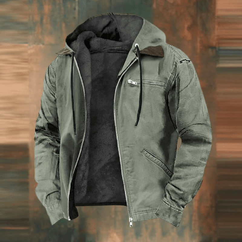 Veste À Capuche Zippée Décontractée Pour Homme Amawinc Nathan Avec Doublure Polaire Confortable Et Coupe Moderne