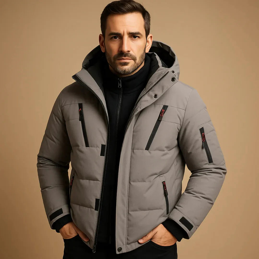 Waylynn Veste Hiver Imperméable À Capuche Pour Homme Doudoune Matelassée Avec Doublure Isolante Poches Sécurisées
