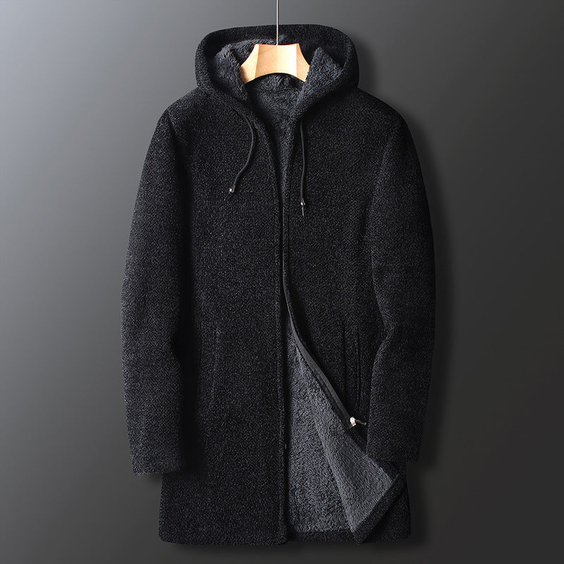 Manteau Long À Capuche Pour Homme Tendance Et Chaud Amawinc Veste Hivernale Confortable Et Polyvalente