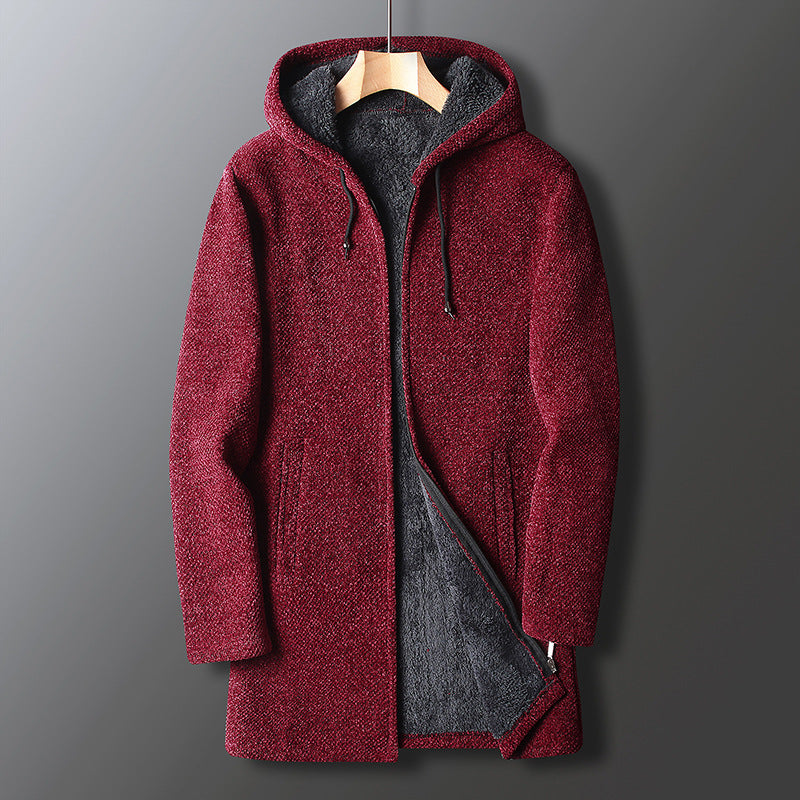 Manteau Long À Capuche Pour Homme Tendance Et Chaud Amawinc Veste Hivernale Confortable Et Polyvalente