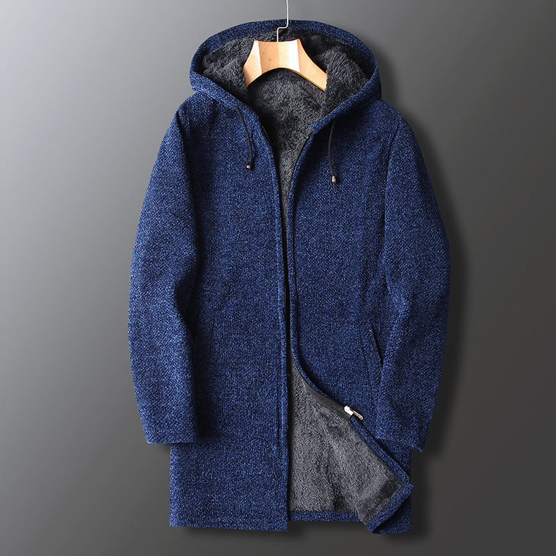 Manteau Long À Capuche Pour Homme Tendance Et Chaud Amawinc Veste Hivernale Confortable Et Polyvalente