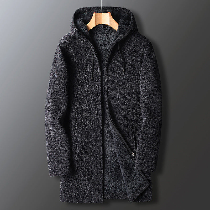 Manteau Long À Capuche Pour Homme Tendance Et Chaud Amawinc Veste Hivernale Confortable Et Polyvalente
