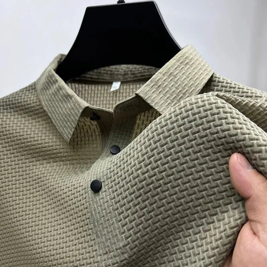 Polo De Golf Homme Amawinc Valiant Respirant Léger Évacuation De L Humidité Performance Pour Golfeurs